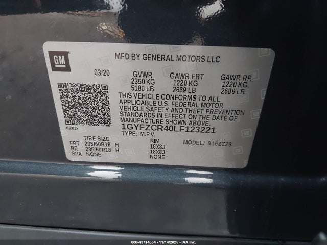 2020 CADILLAC XT4 1GYFZCR40LF123221 Photo 8