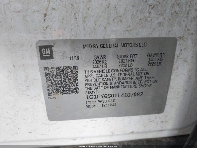 2020 CHEVROLET BOLT EV 1G1FY6S01L4107082 Photo 8