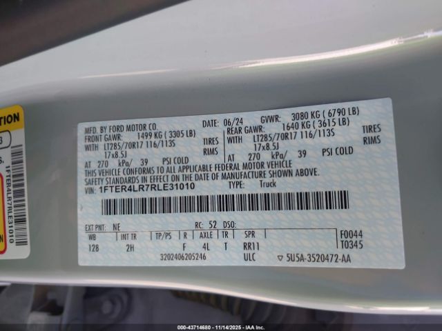 2024 FORD RANGER 1FTER4LR7RLE31010 Photo 8