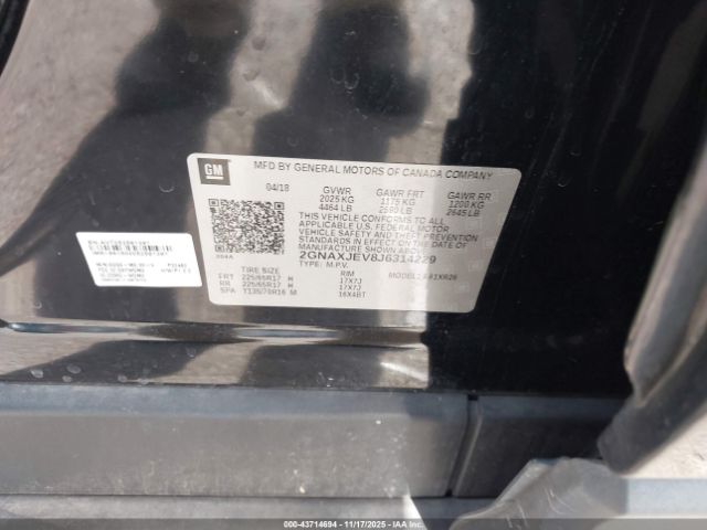 2018 CHEVROLET EQUINOX 2GNAXJEV8J6314229 Photo 8