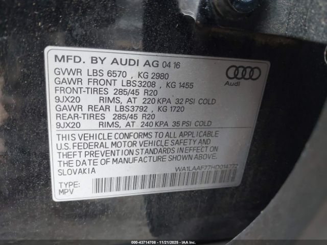 2017 AUDI Q7 WA1LAAF77HD014772 Photo 8
