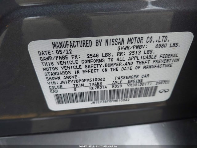 Infiniti Q50 LUXE 2023 JN1EV7BP0PM510042 Image 9