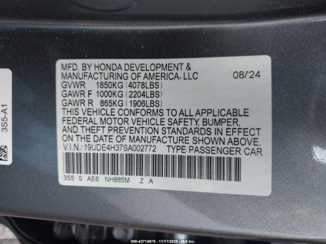 2025 ACURA INTEGRA 19UDE4H37SA002772 Photo 8