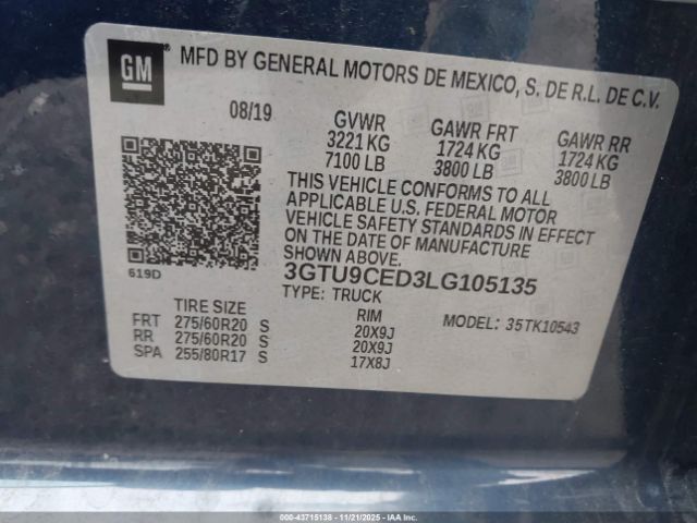 2020 GMC SIERRA 1500 3GTU9CED3LG105135 Photo 8