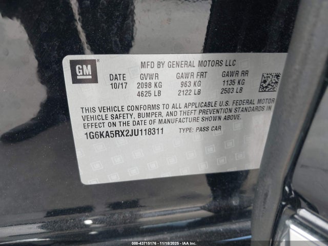 2018 CADILLAC CT6 1G6KA5RX2JU118311 Photo 8