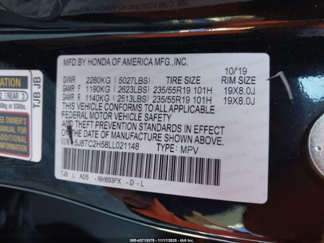 2020 ACURA RDX 5J8TC2H58LL021148 Photo 8