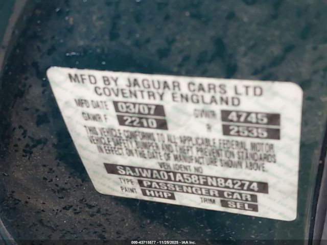 2008 JAGUAR S-TYPE SAJWA01A58FN84274 Photo 8