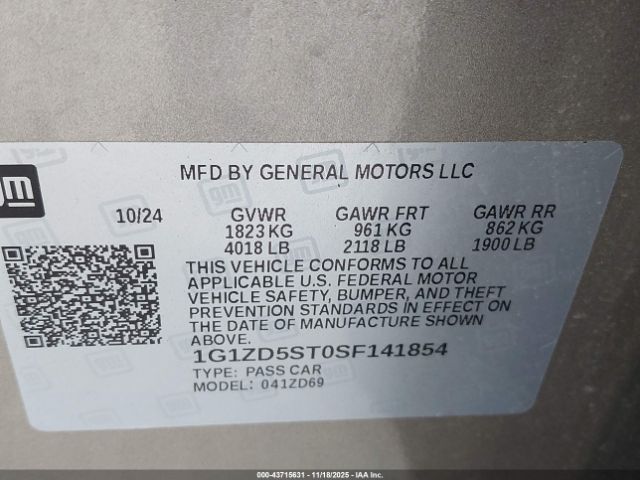 2025 CHEVROLET MALIBU 1G1ZD5ST0SF141854 Photo 8
