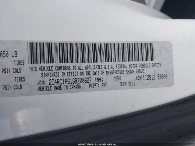 2016 CHRYSLER TOWN & COUNTRY 2C4RC1AG1GR200627 Photo 8