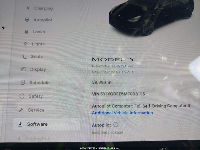 2021 TESLA MODEL Y 5YJYGDEE5MF098105 Photo 6