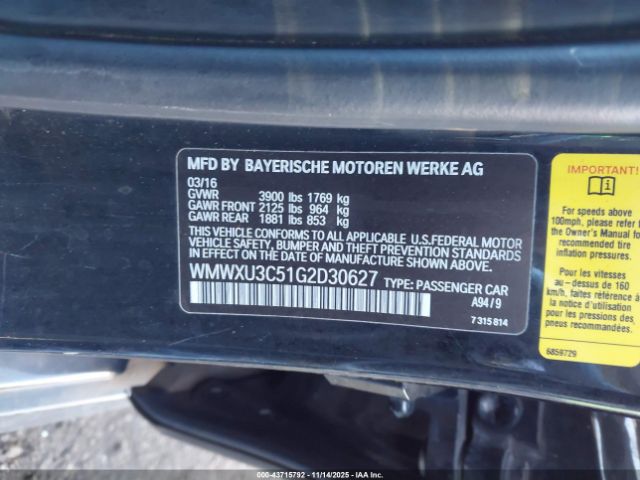 2016 MINI HARDTOP WMWXU3C51G2D30627 Photo 8