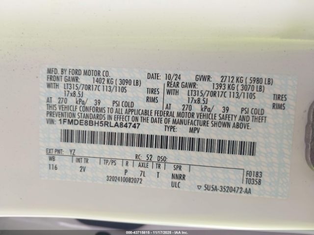 2024 FORD BRONCO 1FMDE8BH5RLA84747 Photo 8