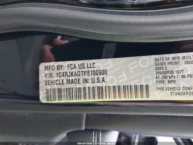 2023 JEEP GRAND CHEROKEE L 1C4RJKAG7P8700900 Photo 8