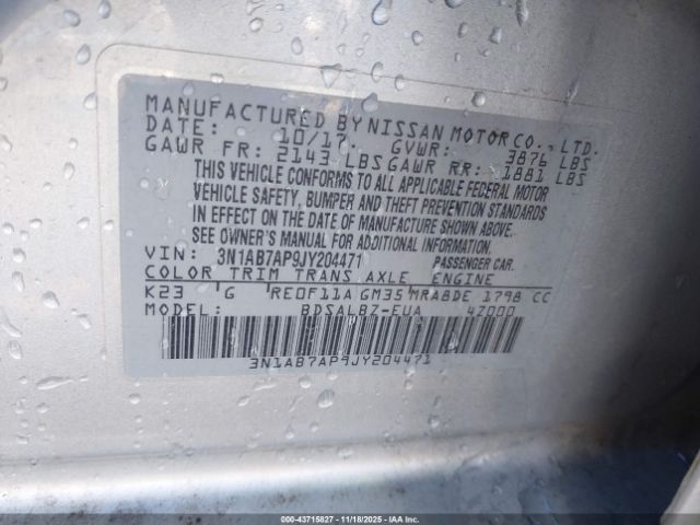 2018 NISSAN SENTRA 3N1AB7AP9JY204471 Photo 8