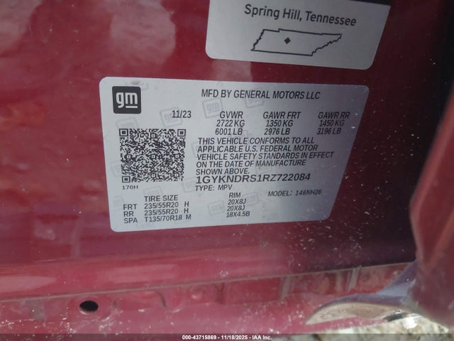 2024 CADILLAC XT5 1GYKNDRS1RZ722084 Photo 8