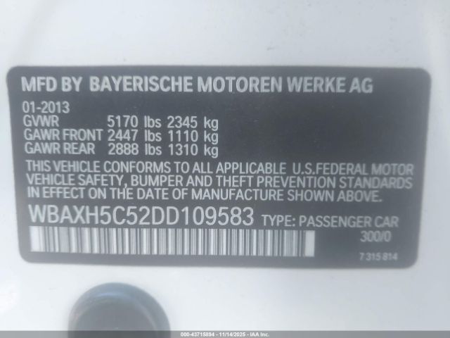 2013 BMW 528I WBAXH5C52DD109583 Photo 8