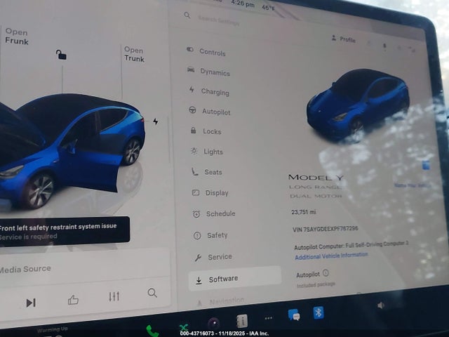 2023 TESLA MODEL Y 7SAYGDEEXPF767296 Photo 6