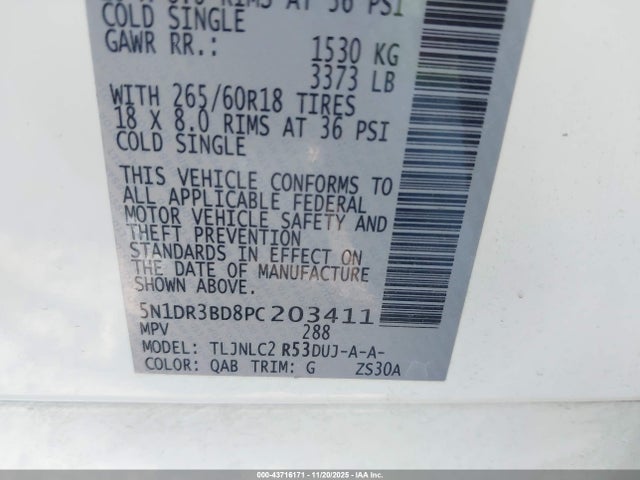 Nissan Pathfinder 2023 5N1DR3BD8PC203411 Image 9