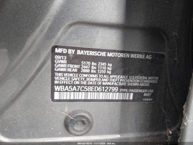2014 BMW 528I WBA5A7C58ED612799 Photo 8
