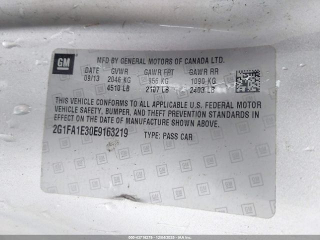 2014 CHEVROLET CAMARO 2G1FA1E30E9163219 Photo 8