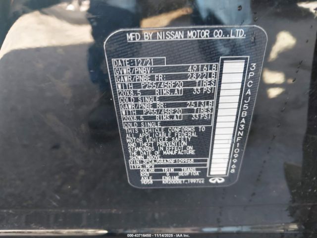 2022 INFINITI QX50 3PCAJ5BA3NF109968 Photo 8