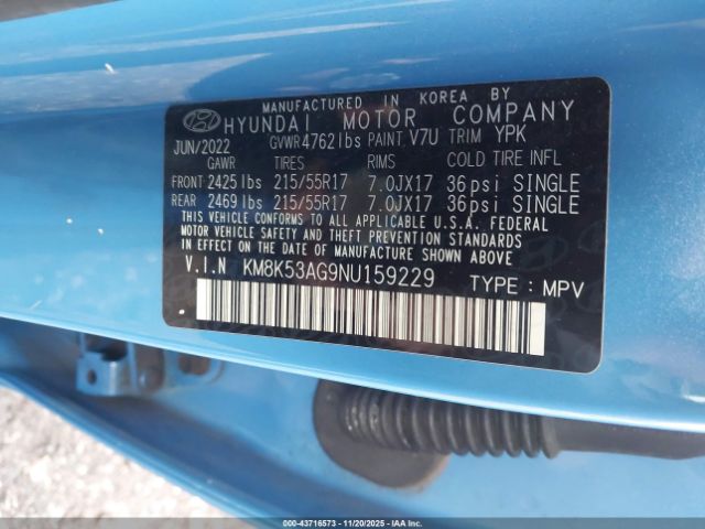 2022 HYUNDAI KONA ELECTRIC KM8K53AG9NU159229 Photo 8
