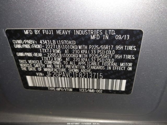 2014 SUBARU XV CROSSTREK JF2GPAVC1E8213715 Photo 8