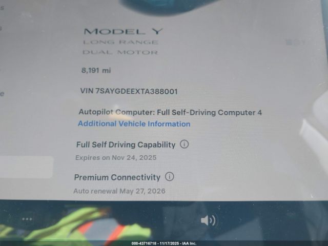 2026 TESLA MODEL Y 7SAYGDEEXTA388001 Photo 6