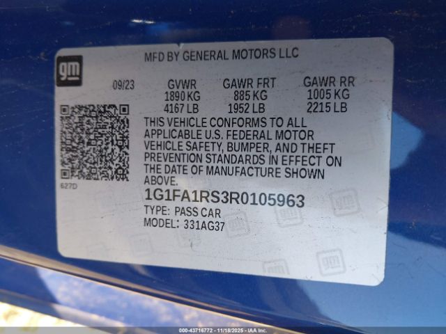 2024 CHEVROLET CAMARO 1G1FA1RS3R0105963 Photo 8