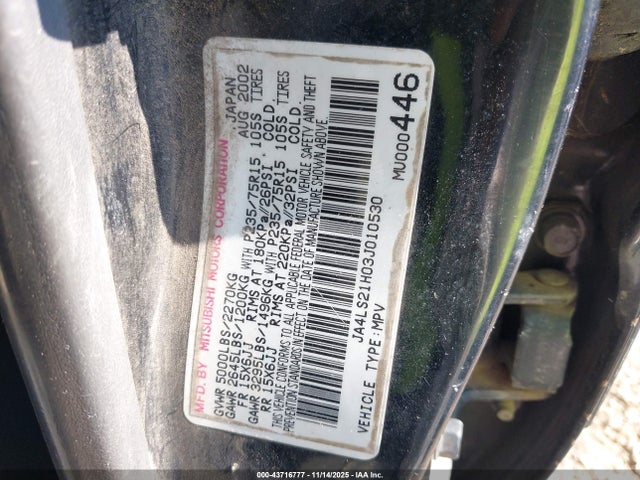 2003 MITSUBISHI MONTERO SPORT JA4LS21H03J010530 Photo 8