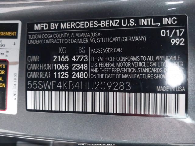 2017 MERCEDES-BENZ C 300 55SWF4KB4HU209283 Photo 8