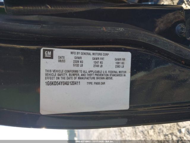 2004 CADILLAC DEVILLE 1G6KD54Y04U120411 Photo 8