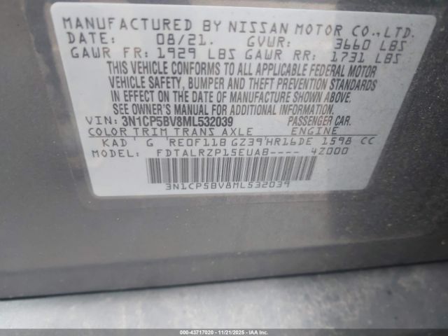 2021 NISSAN KICKS 3N1CP5BV8ML532039 Photo 8