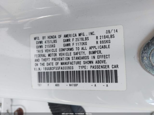 2015 ACURA TLX 19UUB3F55FA000905 Photo 8