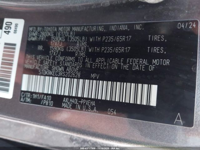 2024 TOYOTA SIENNA 5TDKRKEC3RS202628 Photo 8