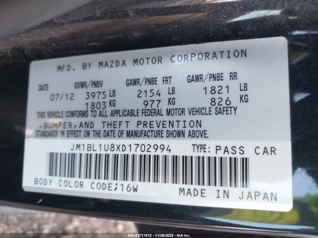 2013 MAZDA MAZDA3 JM1BL1U8XD1702994 Photo 8