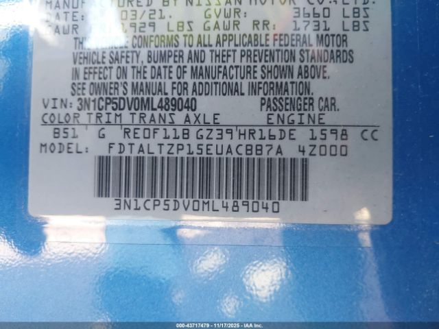 2021 NISSAN KICKS 3N1CP5DV0ML489040 Photo 8