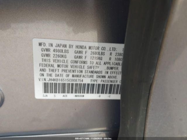 2005 ACURA RL JH4KB16515C008754 Photo 8