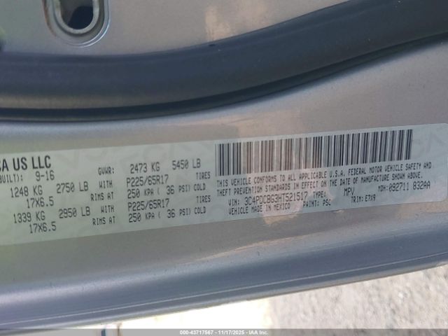 2017 DODGE JOURNEY 3C4PDCBG3HT521517 Photo 8