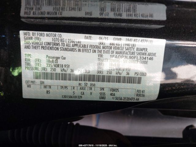 2015 FORD FOCUS ST 1FADP3L90FL334146 Photo 8