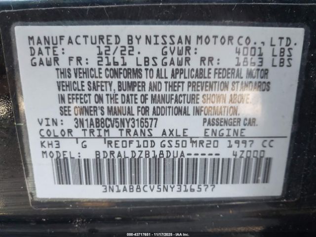 2022 NISSAN SENTRA 3N1AB8CV5NY316577 Photo 8