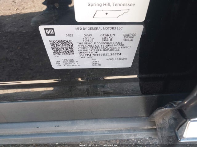 2025 CADILLAC XT6 1GYKPAR45SZ139324 Photo 8