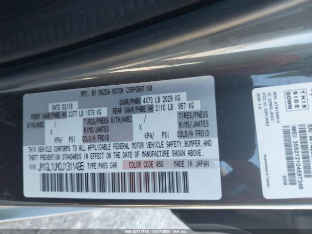 2018 MAZDA MAZDA6 JM1GL1UM0J1311495 Photo 8