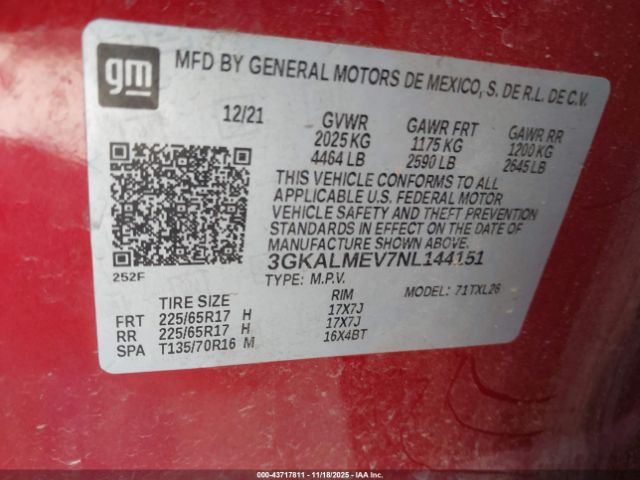 2022 GMC TERRAIN 3GKALMEV7NL144151 Photo 8