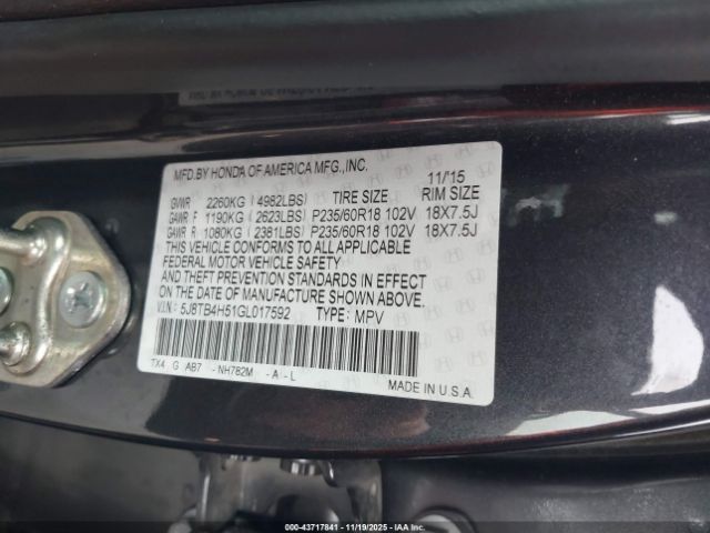 2016 ACURA RDX 5J8TB4H51GL017592 Photo 8