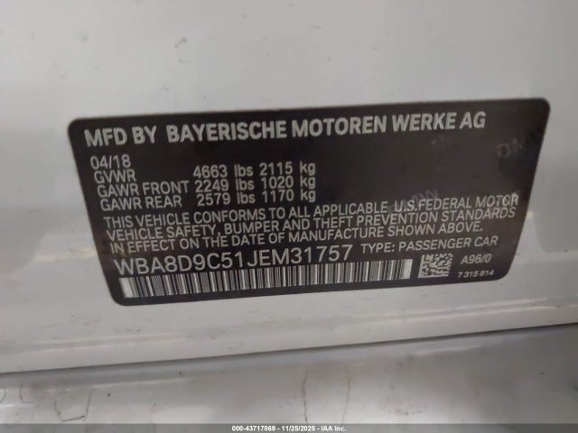 2018 BMW 330I WBA8D9C51JEM31757 Photo 8