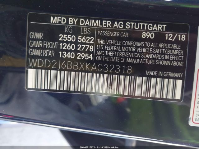 2019 MERCEDES-BENZ AMG CLS 53 WDD2J6BBXKA032318 Photo 8