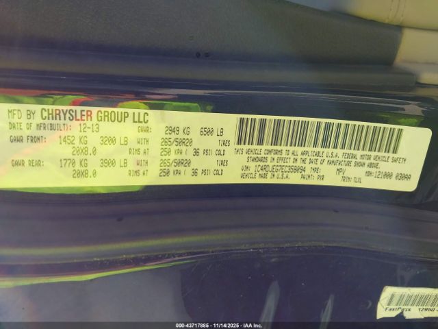 2014 DODGE DURANGO 1C4RDJEG7EC358094 Photo 8