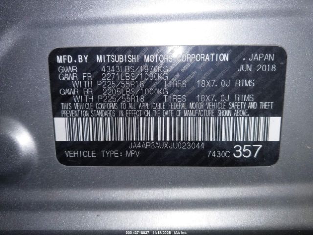 2018 MITSUBISHI OUTLANDER SPORT JA4AR3AUXJU023044 Photo 8