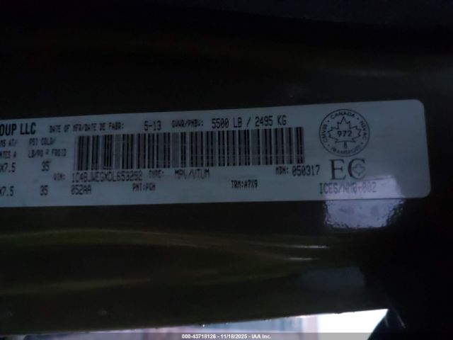 2013 JEEP WRANGLER UNLIMITED 1C4BJWEGXDL653292 Photo 8